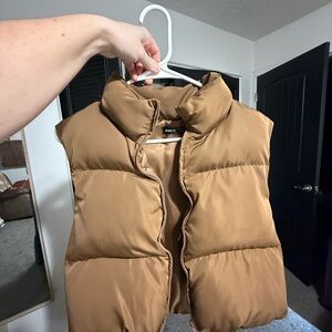 SHEIN Women's Brown Puffer Vest